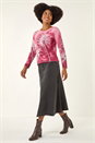 Pink Hotfix Floral Print Knit Jumper, Image 2 of 5