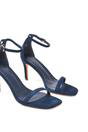 Navy XY LONDON Navy 'Emma' Strappy Stiletto High Heels With Ankle Strap, Image 3 of 6