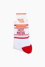 White Hot Mess Novelty Cotton Sports Socks, Image 4 of 4
