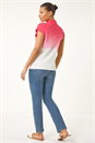 Pink Dip Dye Embroidered Top, Image 3 of 5