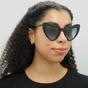 Black Saint Laurent Black Cat Eye Black Blue Gradient Sunglasses, Image 6 of 6
