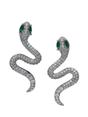 Silver Pavé Serpent Drop Earrings, Image 1 of 3
