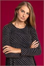 Gold Glitter Wave Dipped Hem Tunic Top, Image 4 of 4