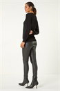Black Sparkle Bow Detail Crew Neck Jumper, Image 3 of 5