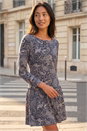  Petite Paisley Button Down Dress, Image 2 of 4