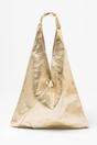 Gold Metallic Italian Leather Shoulder Bag, Image 1 of 2