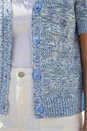 Blue Petite Space Dye Knit Cardigan, Image 4 of 4