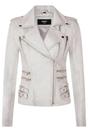 White Leather Brando Biker Jacket-Loddon, Image 1 of 6