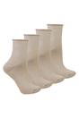 Beige Bamboo Sensory Soft Seamless Socks Set, Image 1 of 4