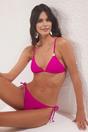 Fuchsia WOVCOR Fuchsia Applique Detail Triangle Bikini Top, Image 1 of 5