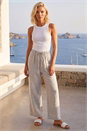 Chocolate Petite Wide Leg Trouser, Image 1 of 4