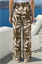 Ivory  Floral Mono Wide Leg Trouser, Image 3 of 4