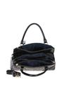 Black Ashwood Leather Black 'Borsa Verniciata' Three Section Shoulder Bag, Image 4 of 4