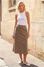 Stone Petite Cord Pocket Skirt, Image 2 of 4