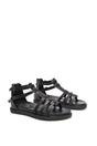 Black XY LONDON Black 'Haden' Flatform Gladiator Sandals With Chunky Sole, Image 3 of 6