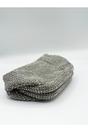 Silver Crystal Pouch Clutch Bag, Image 5 of 5