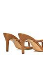 Brown XY LONDON Brown 'Celina' Stiletto High Heel Mules With Thong Strap, Image 5 of 6