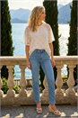 Ivory  Lace Angel Sleeve Top, Image 2 of 4