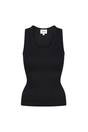 Black Scoop Neck Sculpting Tank Stretch Fit, Image 1 of 5