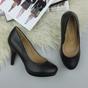 Black AJVANI Black High Heel Court Shoes, Image 4 of 6