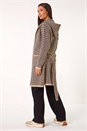 Beige Chevron Knit Cardigan, Image 1 of 8