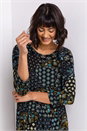 Blue Patchwork Floral Print Midi Dress, Image 5 of 5