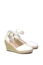 White 'Forest' Closed Toe Espadrille Wedge Heel Sandals, Image 4 of 5