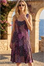 PINK Peacock Print Panel Dress, Image 2 of 4