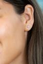 Pink Minimalist Stone Stud Earrings, Image 1 of 2