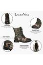Black Womens Gothic Ankle High Boots-INCAS-036, Image 3 of 7