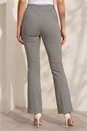 Light Grey Dogtooth Stretch Wide Leg Trouser, Image 3 of 4