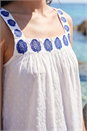 Ivory  Embroidered Neck Textured Cami Top, Image 4 of 4