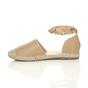 Natural AJVANI Natural Flat Ankle Strap Espadrilles Sandals, Image 3 of 5