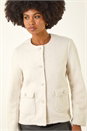 Ivory  Cosy Boucle Fleece Jacket, Image 4 of 5