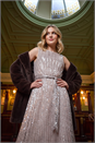 Silver Sequin Pleated Midi Dress, Image 8 of 8