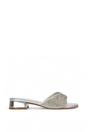 Silver XY LONDON Silver 'Seren' Low Heel Sandal Mules With Diamante Details, Image 1 of 6