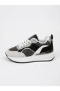 Black Chloe Womens Glitter Panel Platform Trainers, Image 6 of 6