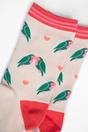 Cream Lovebirds And Hearts Bamboo Socks - Cream, Image 3 of 4