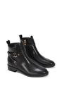 Black XY LONDON Black 'Mollie' Ankle Boots Buckle Strap Low Heel Chelsea, Image 6 of 7