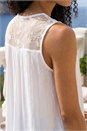 Ivory  Lace Yoke Vest, Image 4 of 4
