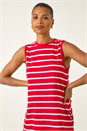 Red Stripe Jersey A-Line Stretch Dress, Image 4 of 5