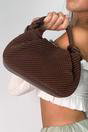 Brown Woven Mini Bag With Handle and Body Strap, Image 1 of 4