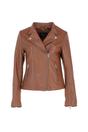 Tan Ashwood Leather Tan 'Vento' Real Leather Biker Jacket, Image 2 of 5