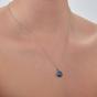 Silver Blue Saturn Jewelled Sterling Silver Necklace, Image 2 of 5