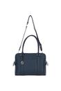 Navy Ashwood Leather Navy 'Cuore di Cuoio' 3 Section Large Leather Handbag, Image 2 of 4