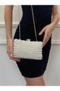 Gold Luxurious Gold Pearl Embellished Clutch Bag, Image 1 of 5