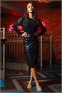 Black Faux Leather Ruched Wrap Skirt, Image 6 of 6