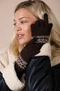 Brown SVNX Brown Pattern Gloves - Touch Screen, Image 1 of 4
