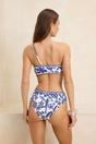 Multi Floral One Shoulder Bikini Set with High Waist Bottom, Image 4 of 4