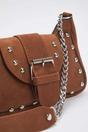 Brown WOVCOR Brown Buckle Strap Mini Shoulder Bag, Image 2 of 3